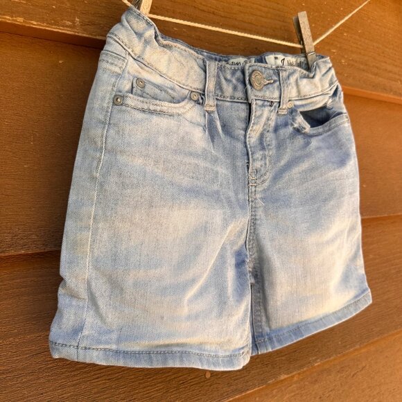 Girls Light Wash Denim Jean Shorts By Indigo Rein Forever Adjustable Waist - Picture 7 of 10